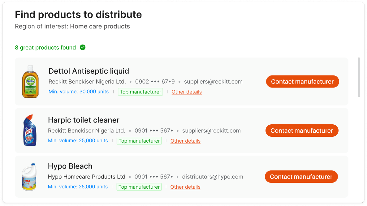 Connect with Reeach-vetted manufacturers.